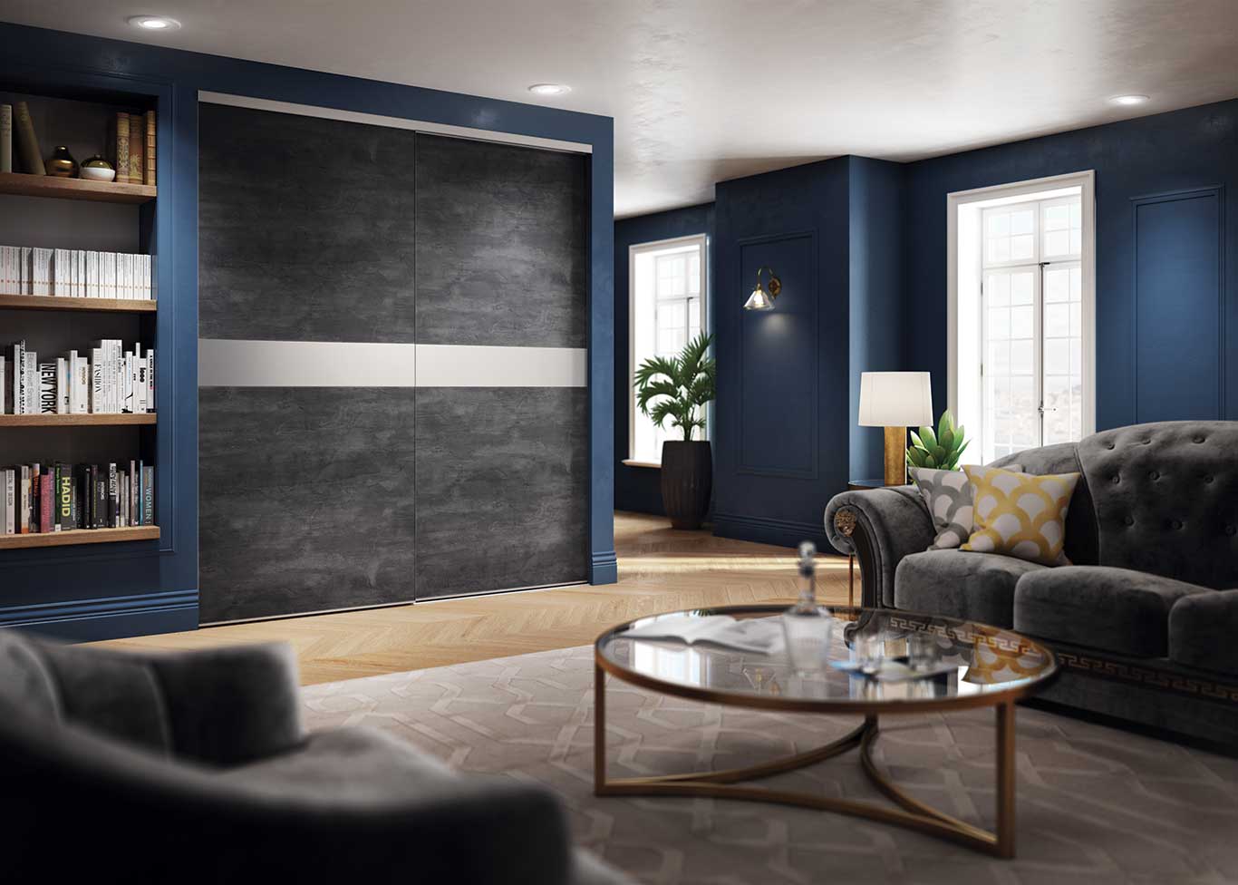 porte de placard grand large frise sur mesure ykario